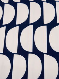 Dark Navy/Bisque Polyester/Lycra Half Dome Rows Print FTY Knit 54W