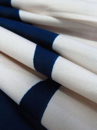 Dark Navy/Bisque Polyester/Lycra Half Dome Rows Print FTY Knit 54W