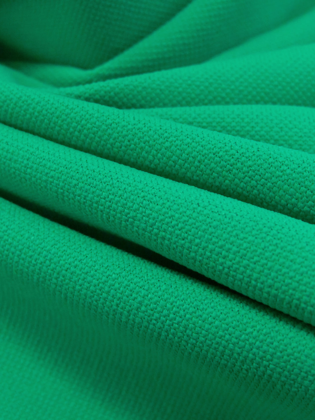 Vivid Sea Green Polyester/Lycra Pique Knit 58W