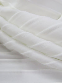 True White Polyester/Lycra Ribbed ITY Knit 54W