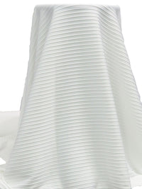 True White Polyester/Lycra Ribbed ITY Knit 54W