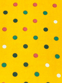 Sunglow/White/Warm Red/Ocean Green 100% Polyester Polka Dot Print Chiffon 58W