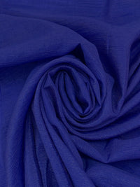 Dark Cornflower Blue 100% Polyester Slubbed Blouse Weight Woven 54W