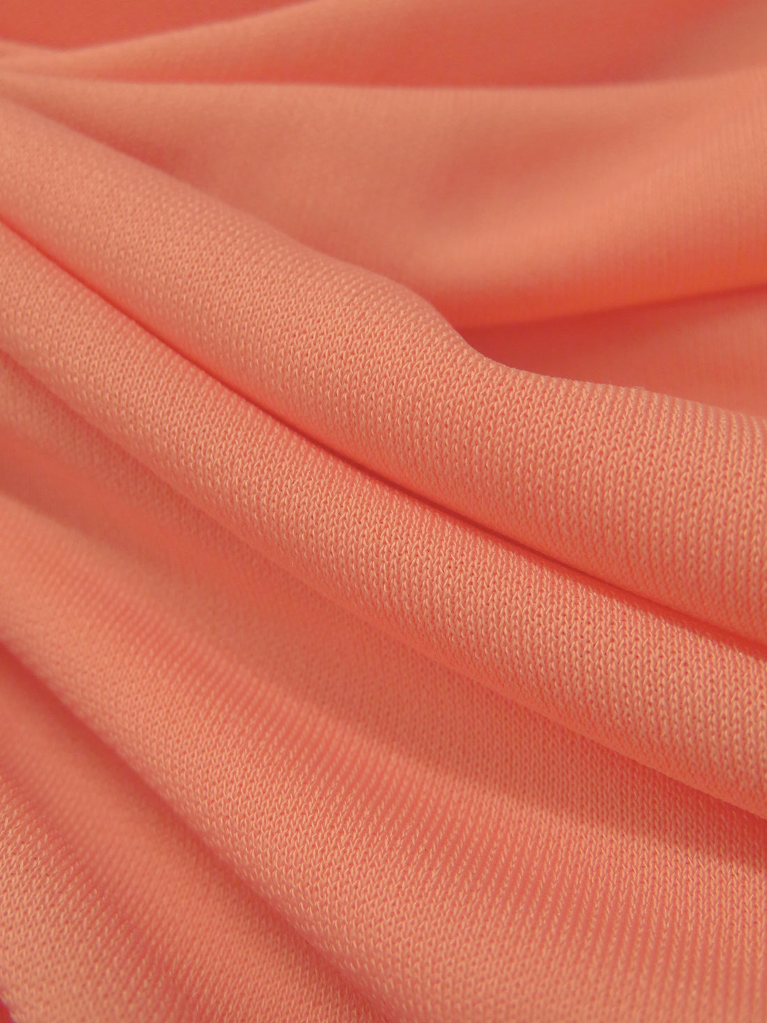 Salmon Polyester/Lycra Crepe Matte Jersey Knit - Famous Dress Designer - 56W
