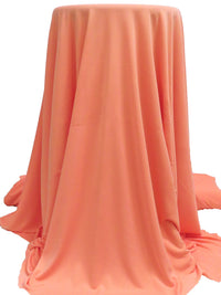 Salmon Polyester/Lycra Crepe Matte Jersey Knit - Famous Dress Designer - 56W