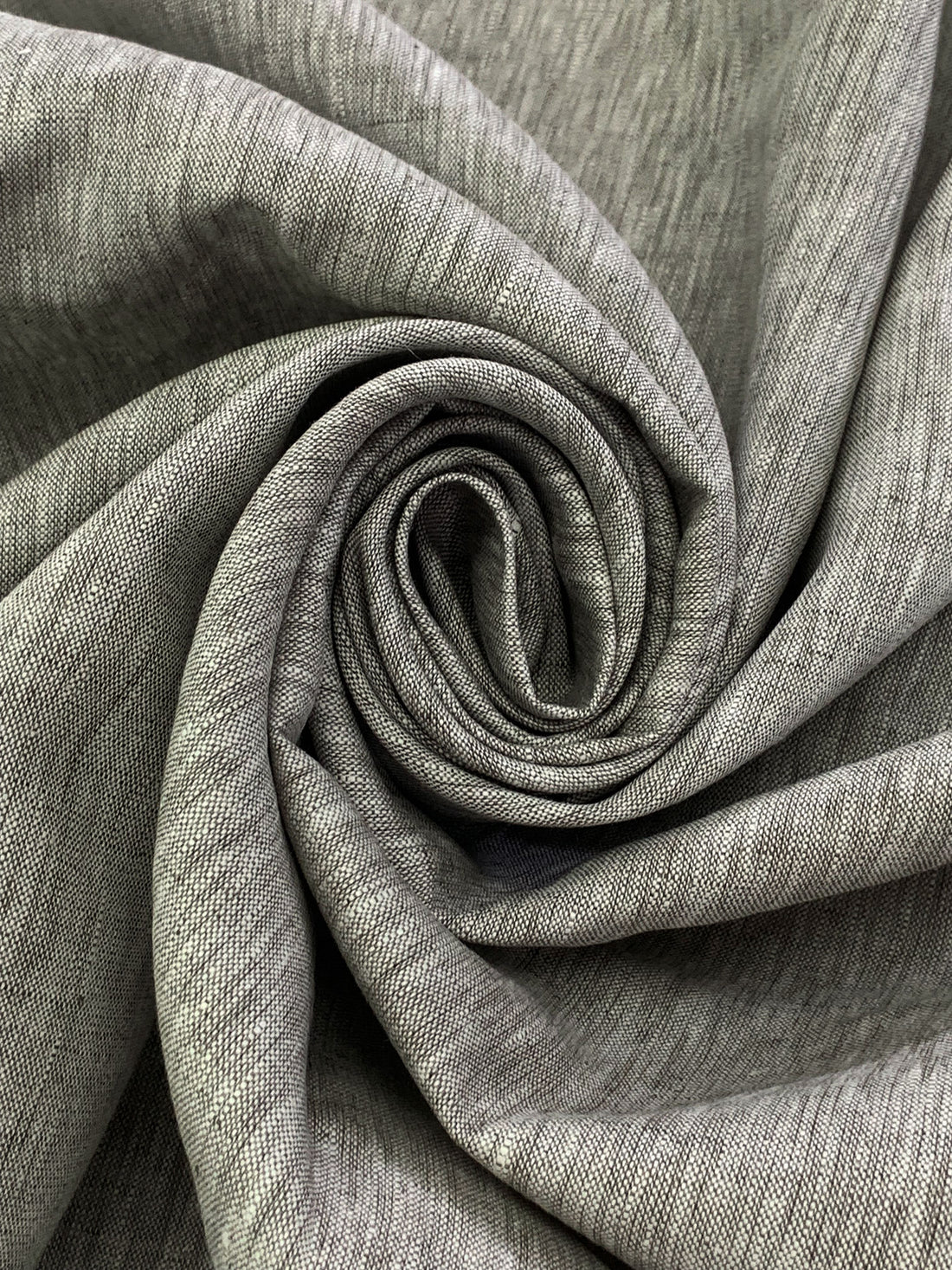 Dark Taupe/White 100% Linen Cross-Dyed Midweight Woven 58W