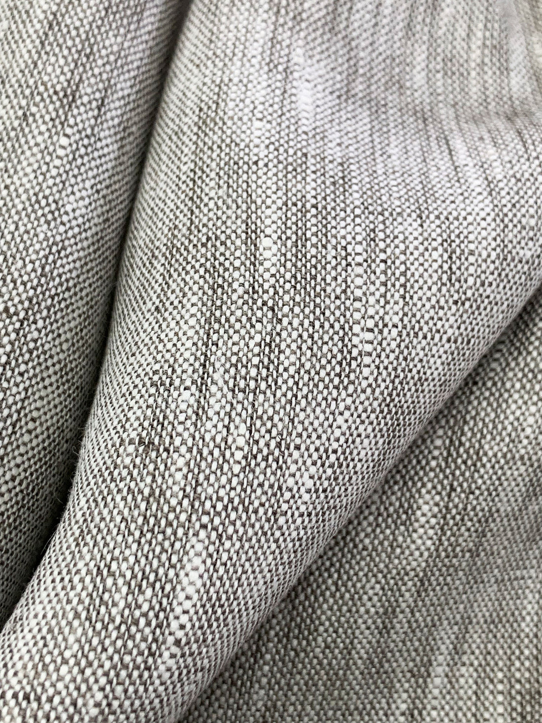 Dark Taupe/White 100% Linen Cross-Dyed Midweight Woven 58W