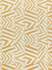 Muted Honey/Eggshell 100% Linen Zig Zag Block Print Heavy-Weight Woven 56W