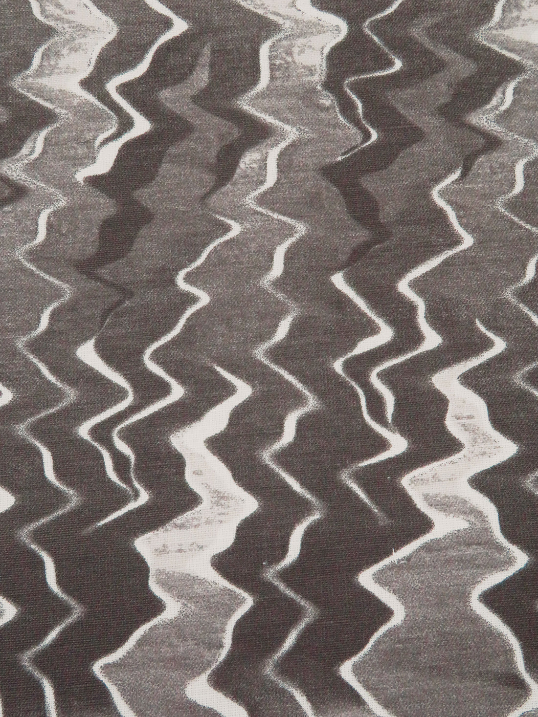 Deep Caviar/Iron/White 100% Linen Abstract Zigzag Print Canvas 56W