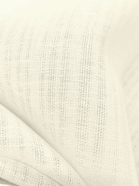 Ivory 100% Linen Vertical Leno Weave Stripe Midweight Woven 58W