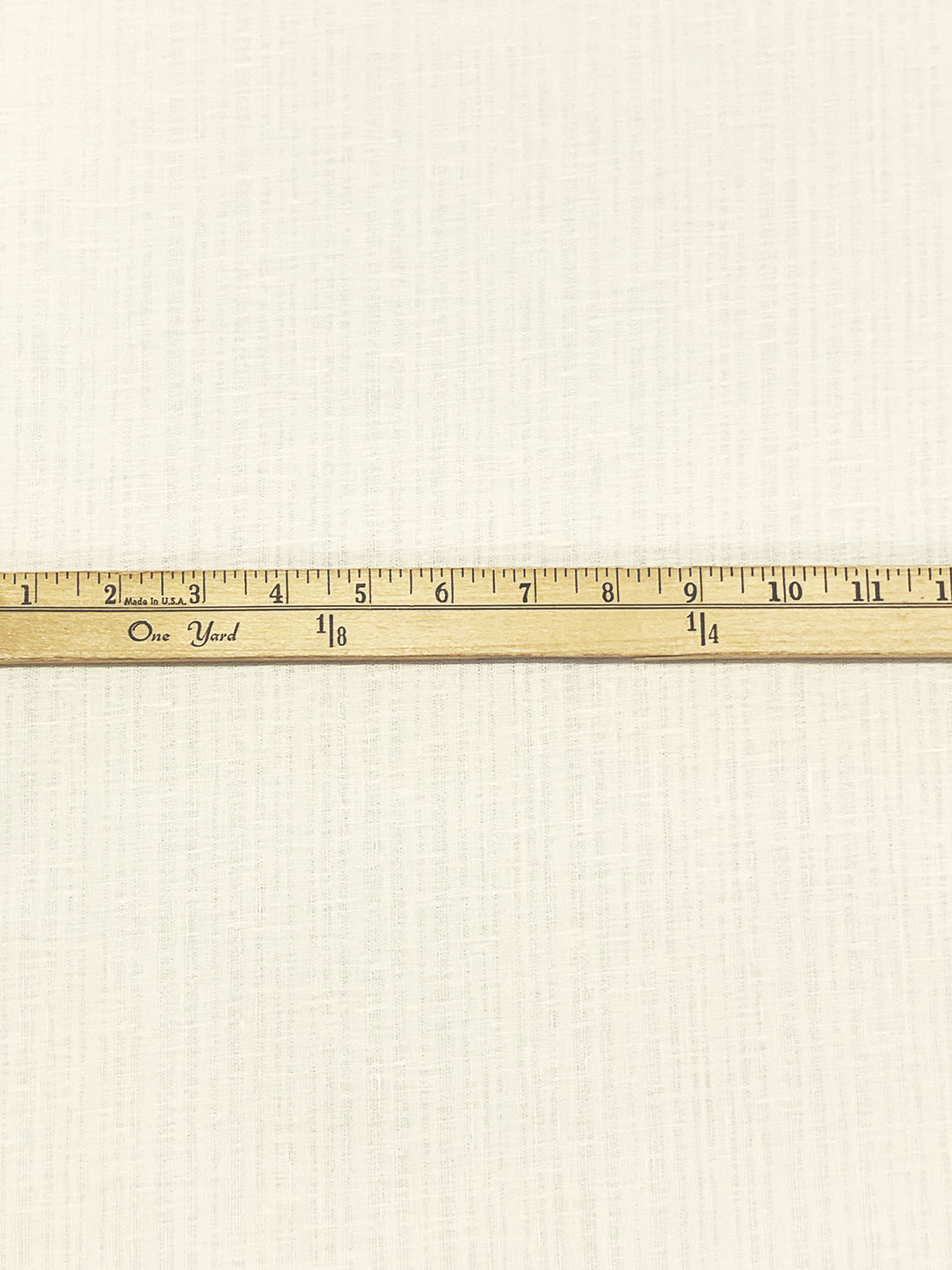 Ivory 100% Linen Vertical Leno Weave Stripe Midweight Woven 58W