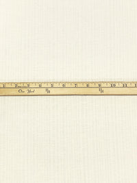 Ivory 100% Linen Vertical Leno Weave Stripe Midweight Woven 58W