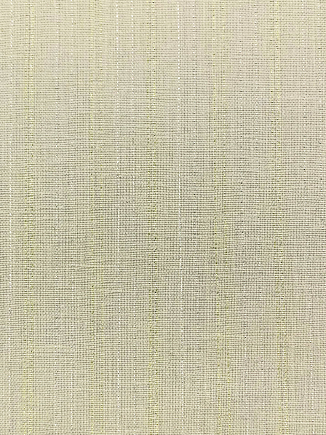 Parchment/Silver/Gold 100% Linen Vertical Metallic Stripe Midweight Woven 62W