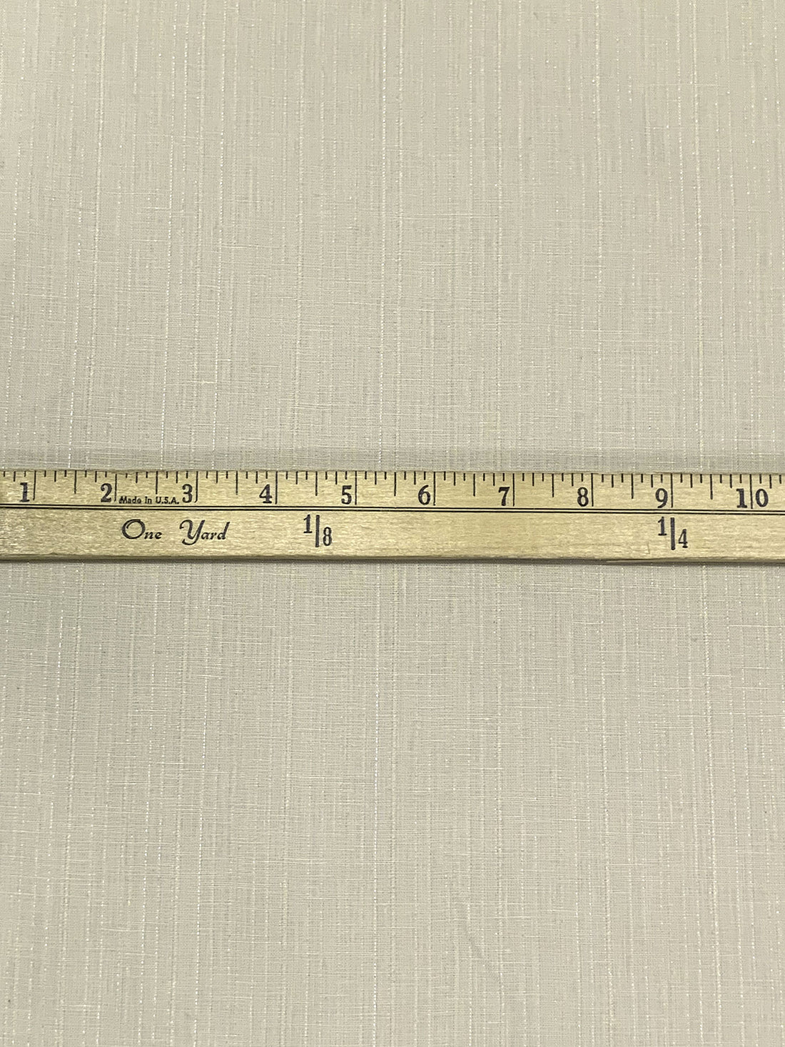 Parchment/Silver/Gold 100% Linen Vertical Metallic Stripe Midweight Woven 62W