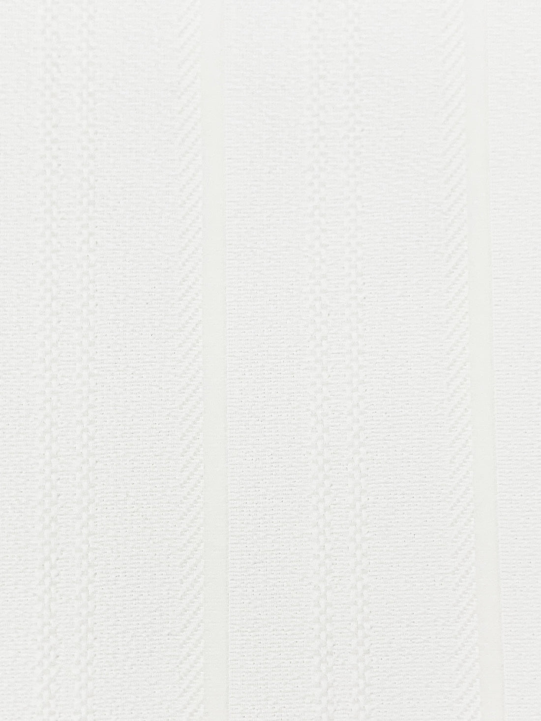 Pure White/Warm White Polyester/Lycra Vertical Stripe Jacquard Double Knit - NY Designer - 44W