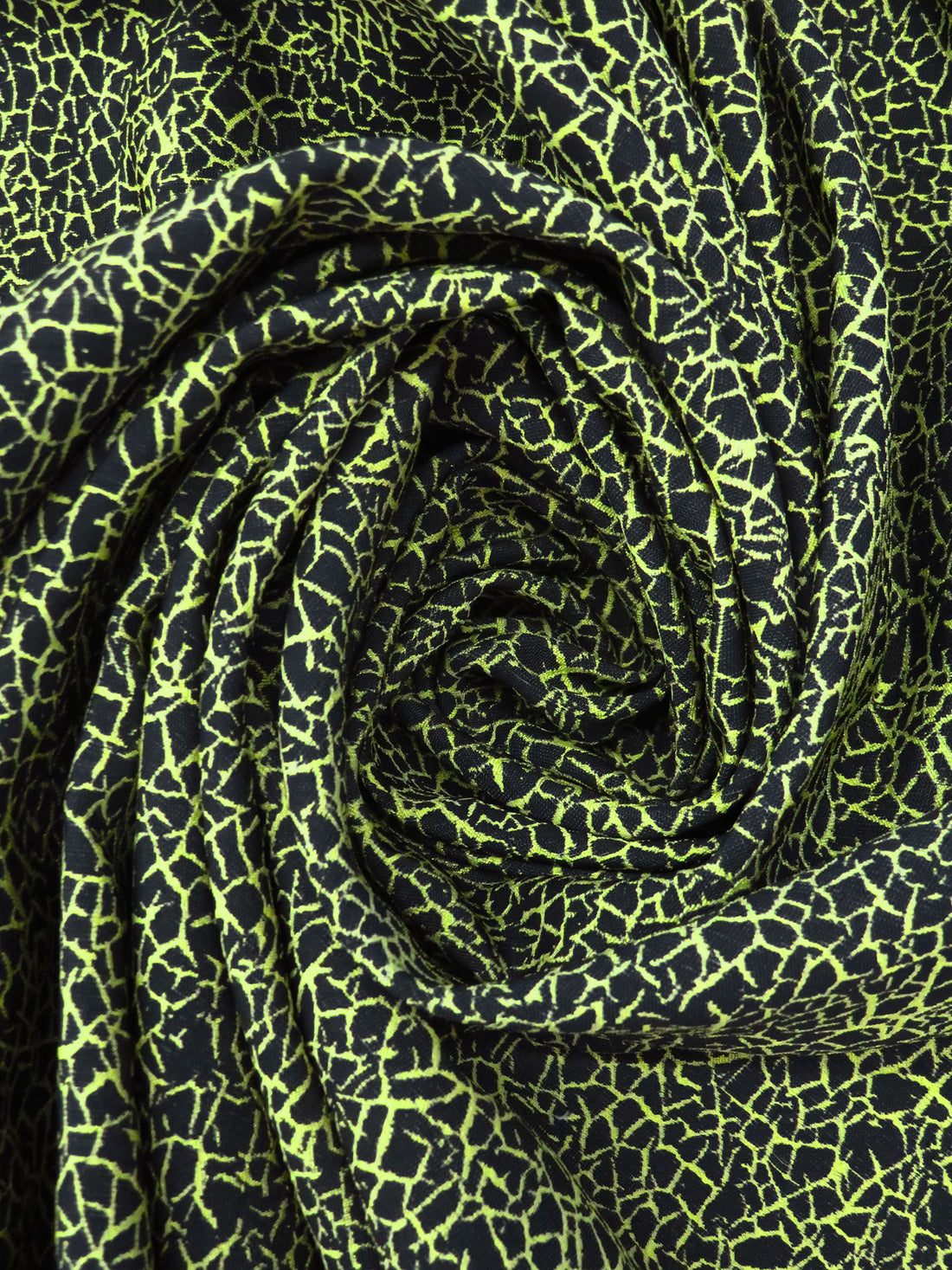 Pear/Black/White 100% Polyester Cracked Earth Weave Reversable Jacquard - NY Designer - 42W