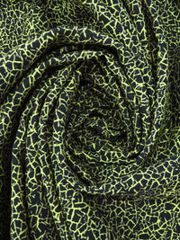 Pear/Black/White 100% Polyester Cracked Earth Weave Reversable Jacquard - NY Designer - 42W