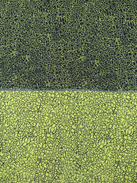 Pear/Black/White 100% Polyester Cracked Earth Weave Reversable Jacquard - NY Designer - 42W