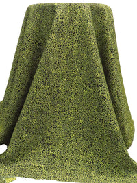 Pear/Black/White 100% Polyester Cracked Earth Weave Reversable Jacquard - NY Designer - 42W