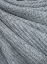 Cool Gray Rayon/Polyester/Lycra Ribbed Sweater Knit - NY Designer - 58W