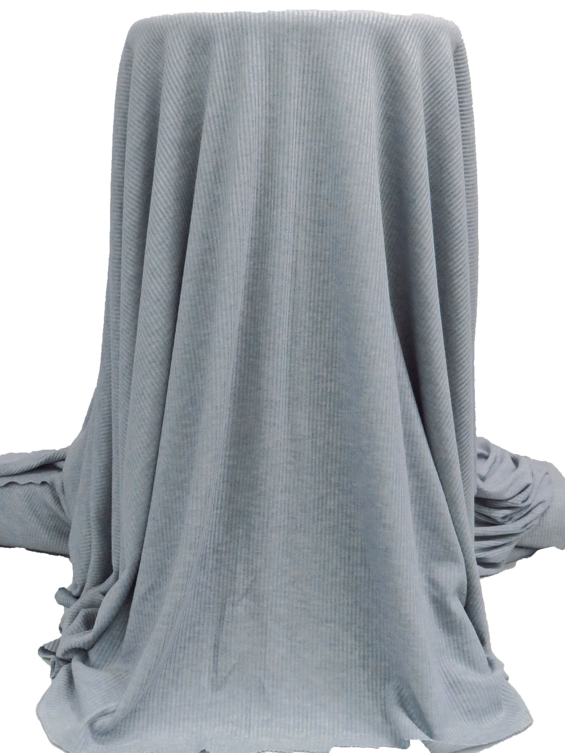 Cool Gray Rayon/Polyester/Lycra Ribbed Sweater Knit - NY Designer - 58W