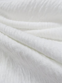 White Polyester/Lycra Crinkle Weave Jersey Knit - NY Designer - 52W