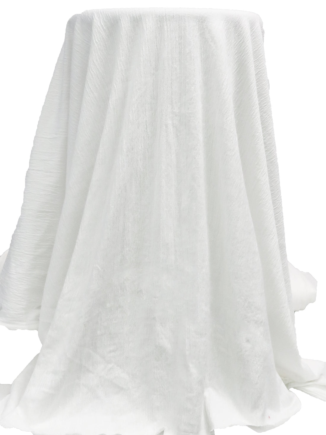 White Polyester/Lycra Crinkle Weave Jersey Knit - NY Designer - 52W