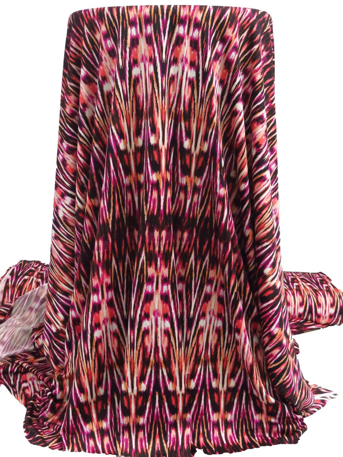 Black/Jazzberry Jam/Coral/Multi Polyester/Lycra Abstract Print DTY Knit 58W