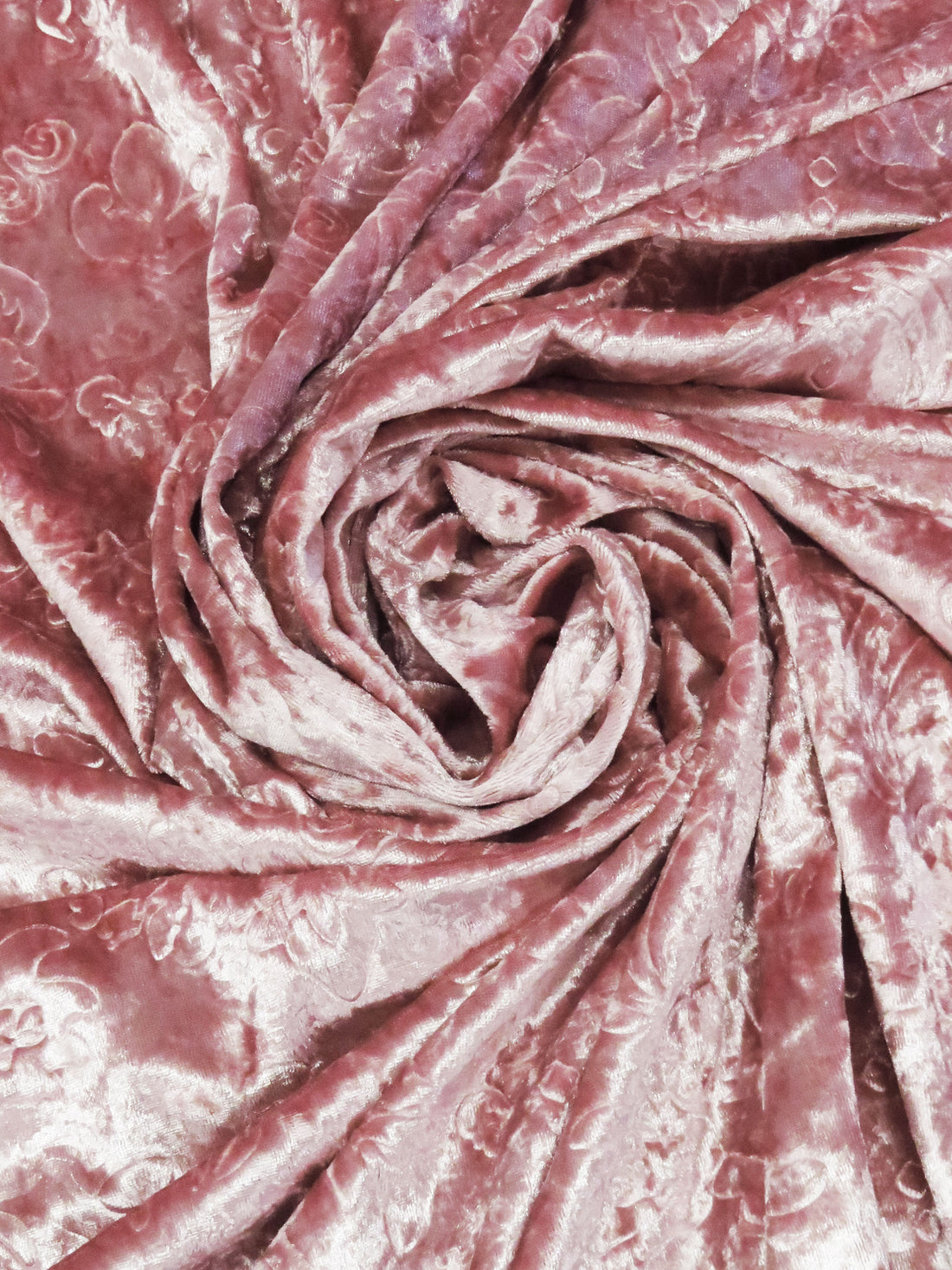 Soft Flamingo Polyester/Lycra Damask Embossed Velvet Knit 58W