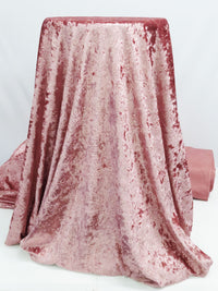 Soft Flamingo Polyester/Lycra Damask Embossed Velvet Knit 58W