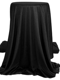 Black Polyester/Lycra Ribbed Velvet Knit 58W