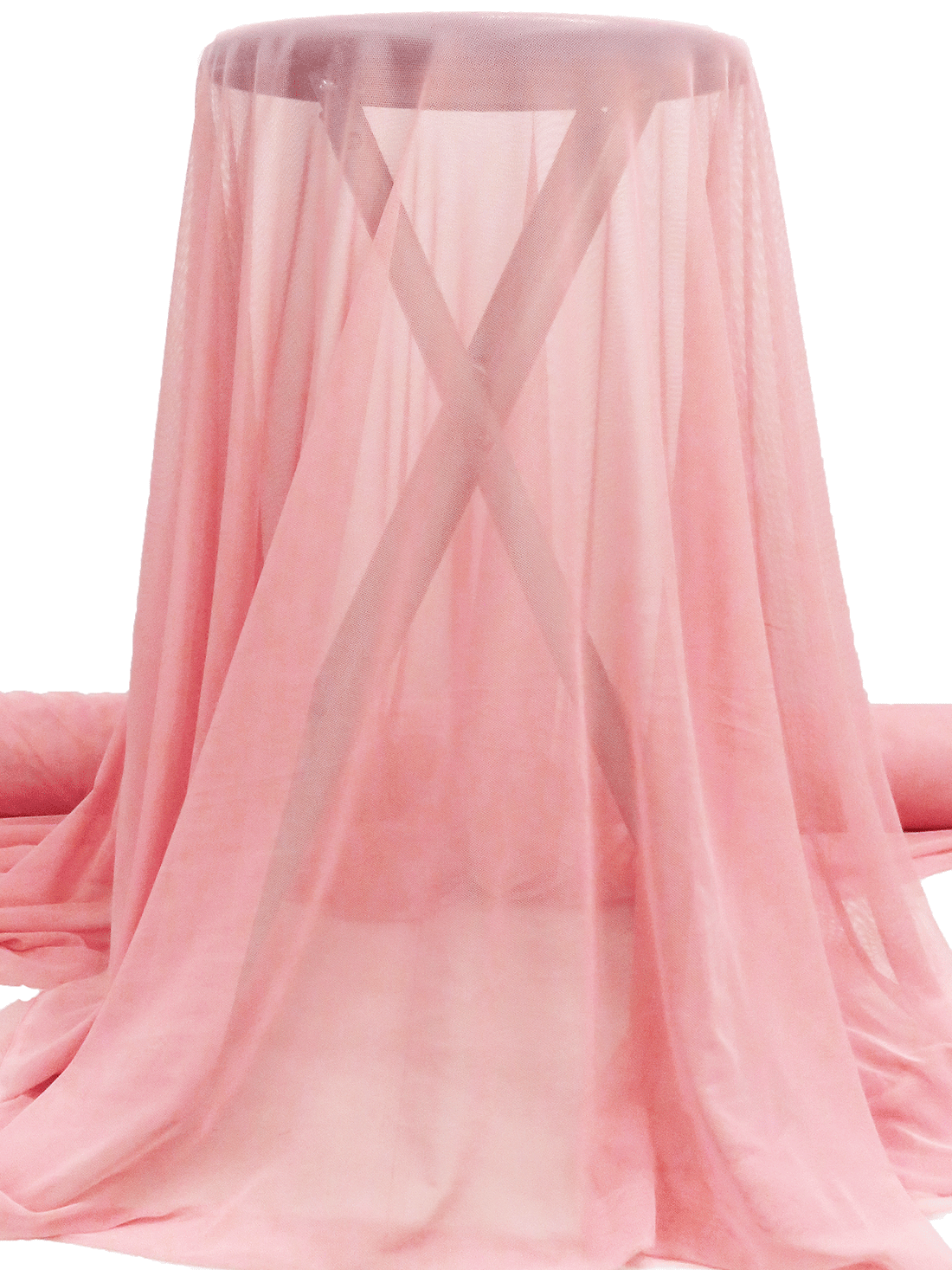 Peach Burst Pink Nylon/Lycra Mesh Knit 54W