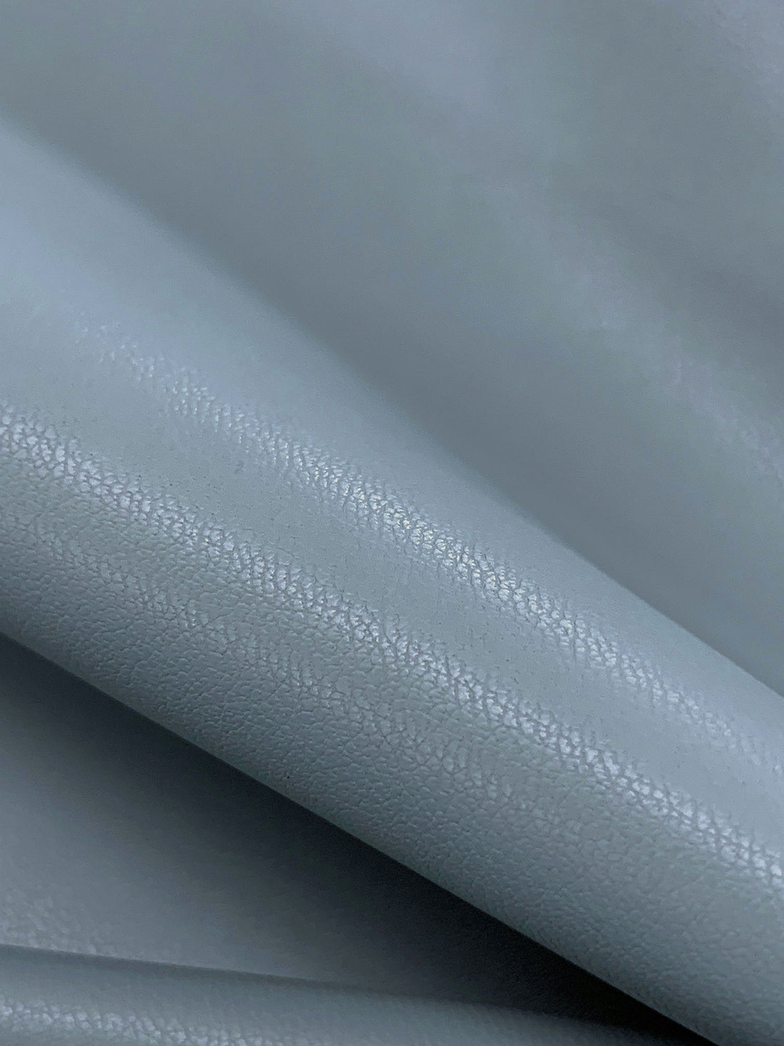 Soft Slate Blue Polyurethane/Lycra Stretch Faux Leather - NY Designer - 58W