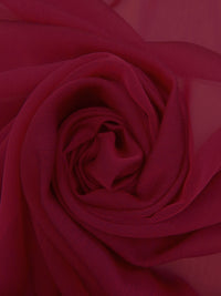 Vivid Claret 100% Polyester Iridescent Crinkle Chiffon 58W