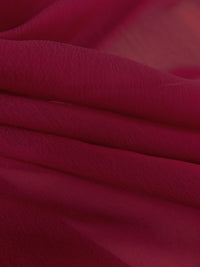 Vivid Claret 100% Polyester Iridescent Crinkle Chiffon 58W