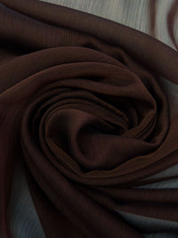Dark Chocolate 100% Polyester Iridescent Crinkle Chiffon 58W