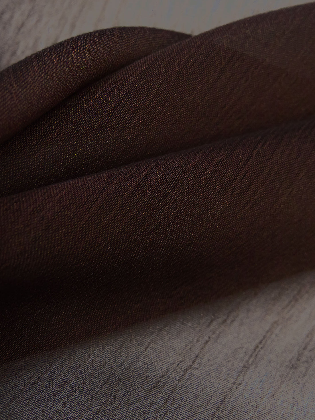 Dark Chocolate 100% Polyester Iridescent Crinkle Chiffon 58W