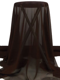 Dark Chocolate 100% Polyester Iridescent Crinkle Chiffon 58W