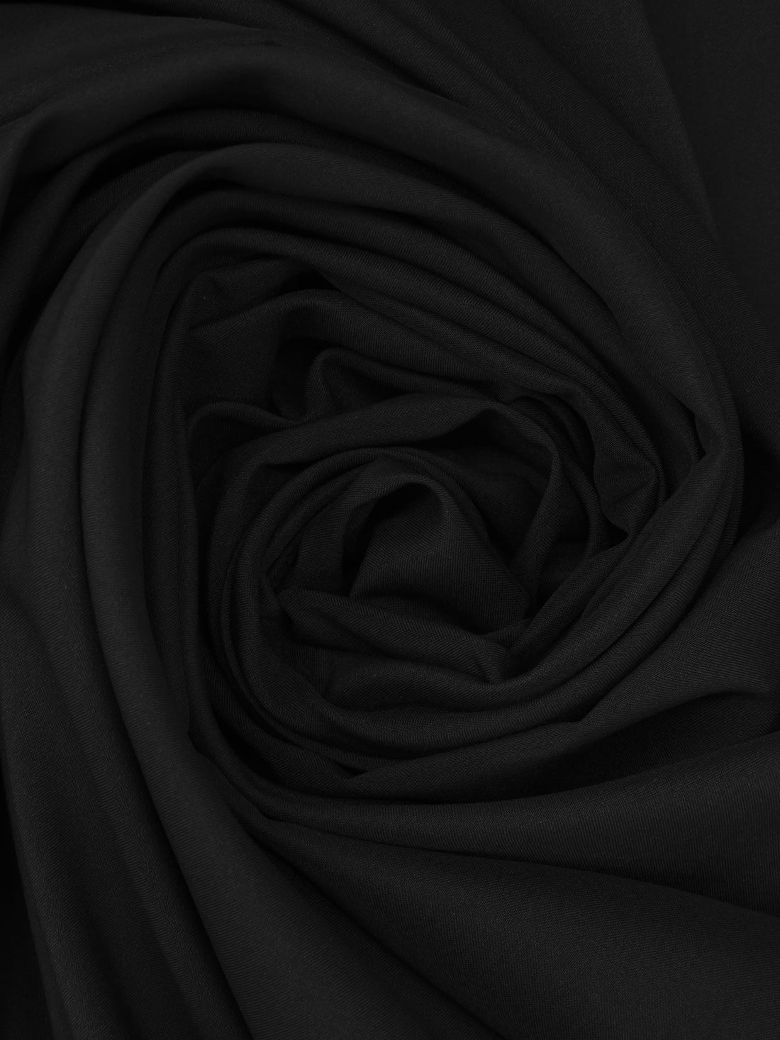 Coal Black Polyester/Lycra Pongee Lining 48W