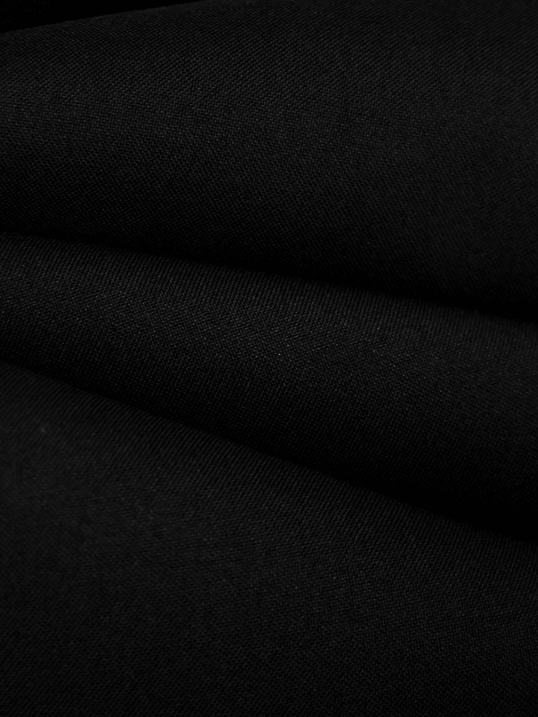 Coal Black Polyester/Lycra Pongee Lining 48W