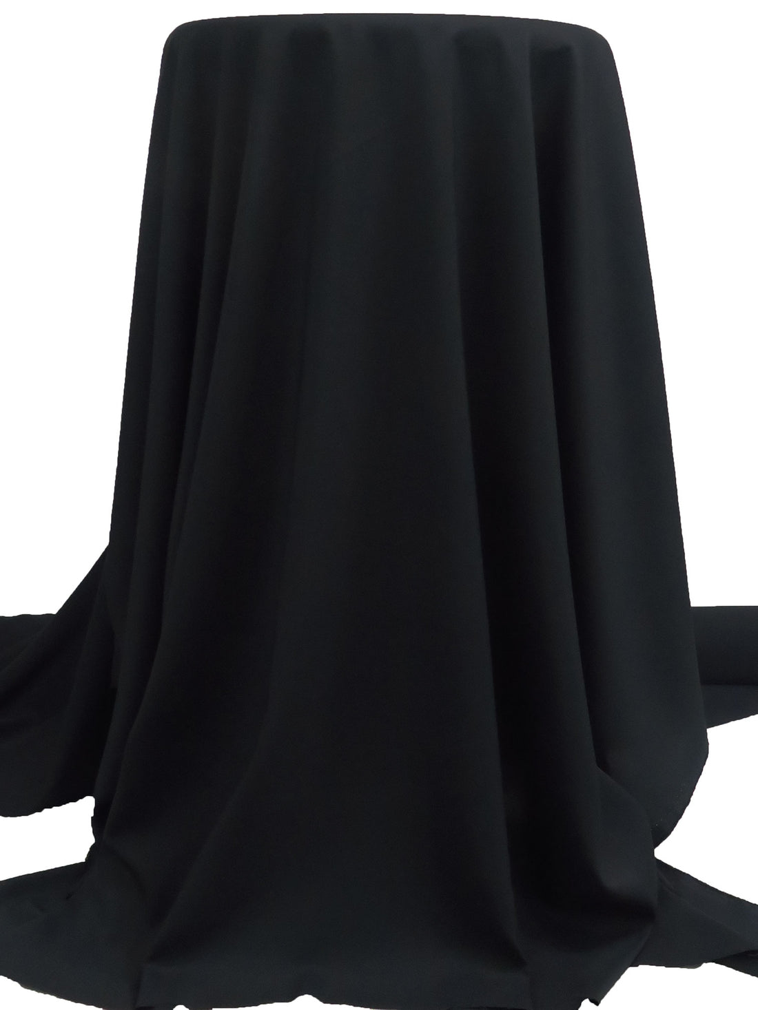 Coal Black Polyester/Lycra Pongee Lining 48W