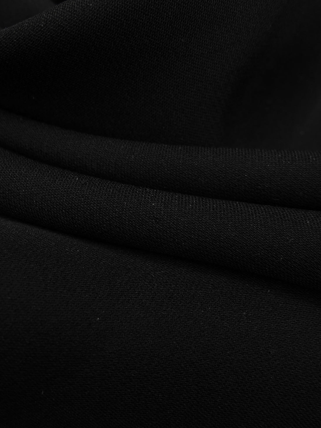 Black 100% Silk Double Georgette - NY Designer - 44W