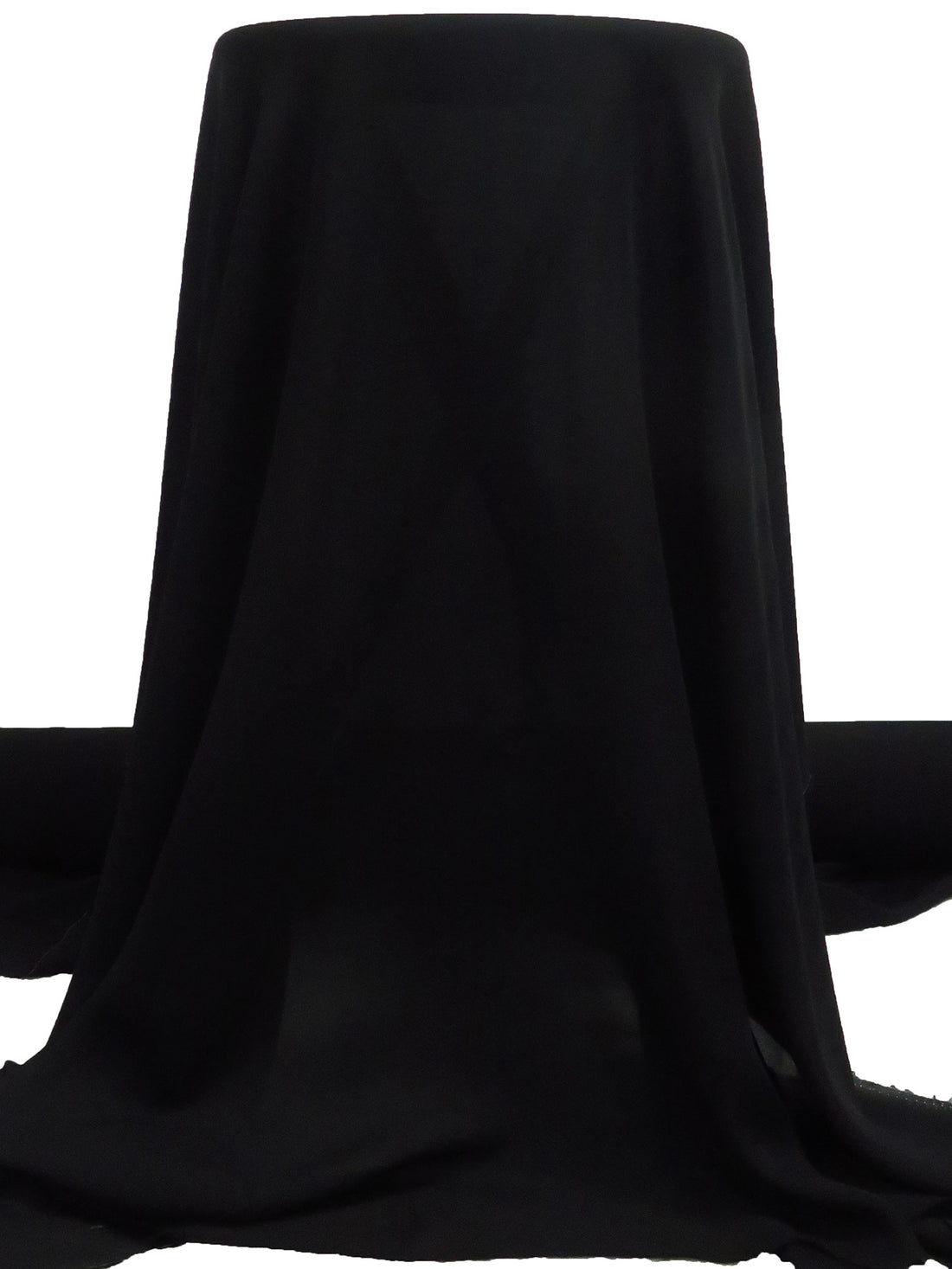 Black 100% Silk Double Georgette - NY Designer - 44W