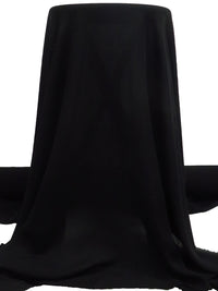 Black 100% Silk Double Georgette - NY Designer - 44W