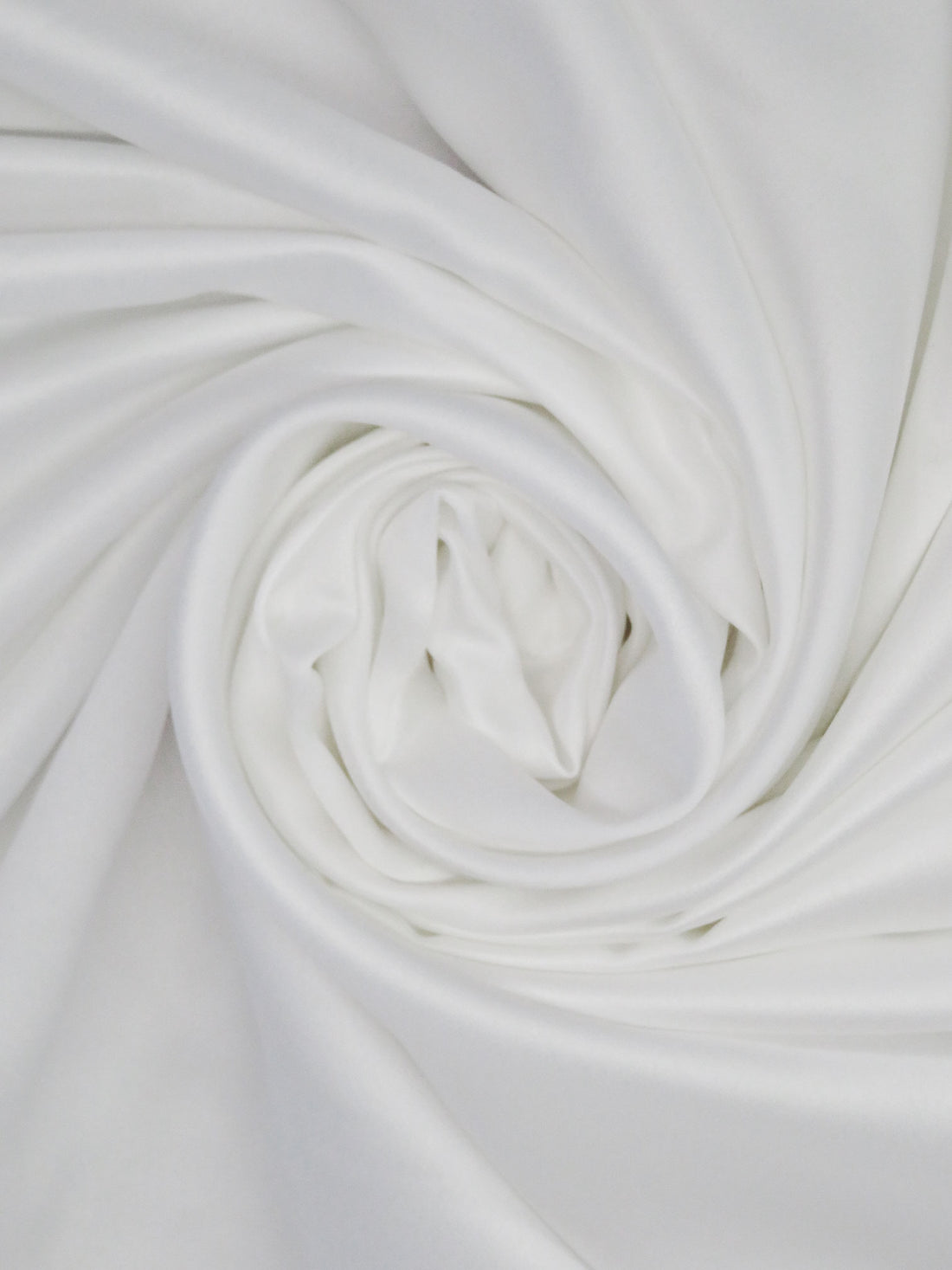 White Polyester/Lycra Crepe-Back Stretch Charmeuse - NY Designer - 56W