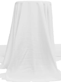 White Polyester/Lycra Crepe-Back Stretch Charmeuse - NY Designer - 56W