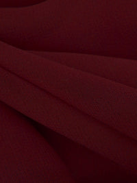 Dark Maroon 100% Silk Chiffon - NY Designer - 45W