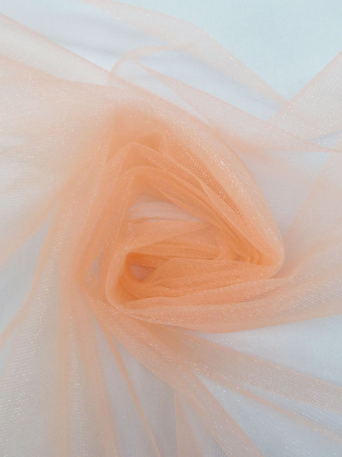 Pale Salmon 100% Polyester Crystal Tulle 60W