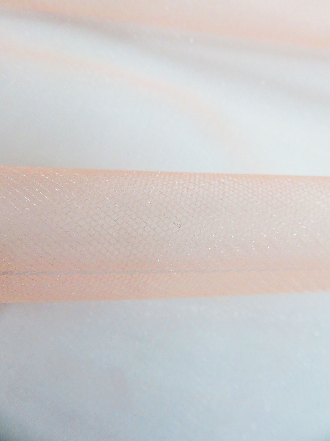 Pale Salmon 100% Polyester Crystal Tulle 60W