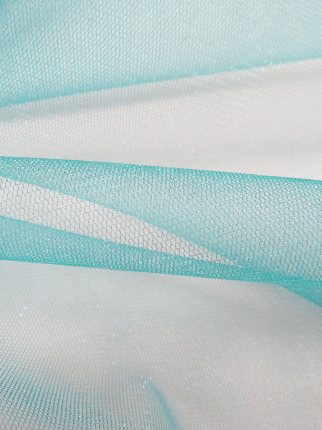 Lagoon Teal 100% Polyester Crystal Tulle 60W